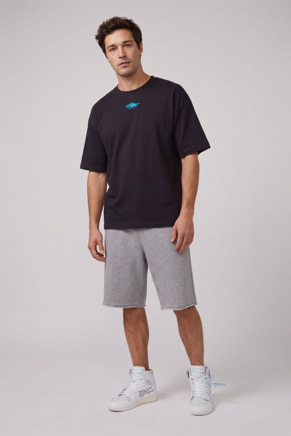 Erkek Anatolian Oversize Siyah Premium T-Shirt