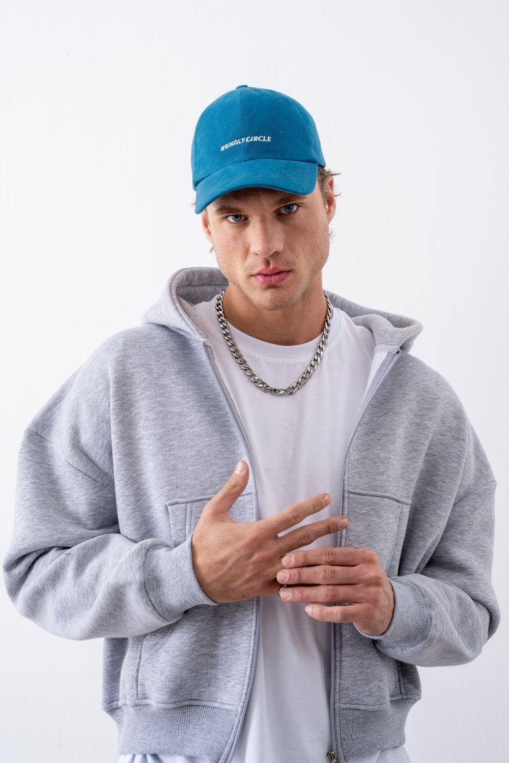 Erkek Boxy Oversize Fermuarlı Chill Gri Sweatshirt