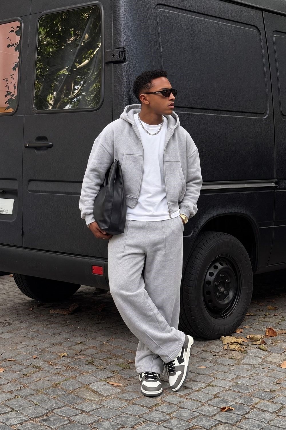 Erkek Boxy Oversize Fermuarlı Chill Gri Sweatshirt