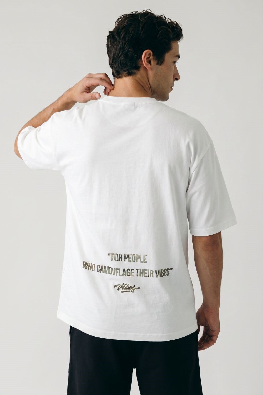 Erkek Rick Oversize Kırık Beyaz Premium T-Shirt