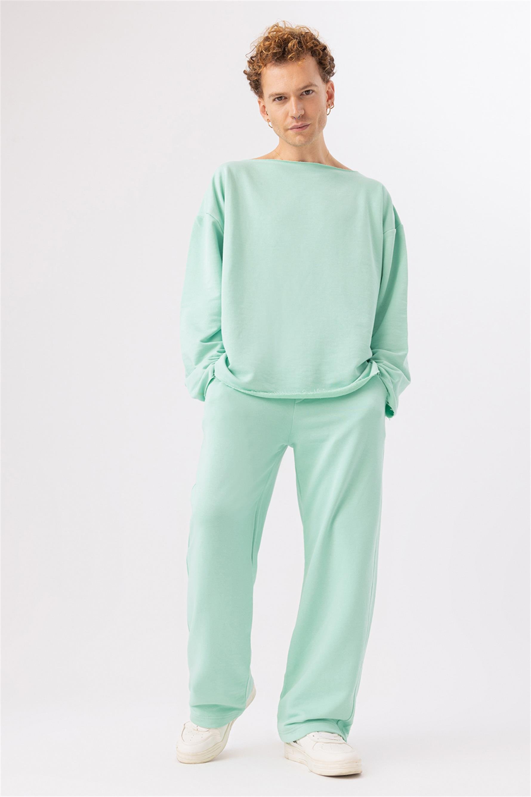 Erkek Calm Mint Bol Paça Eşofman Altı