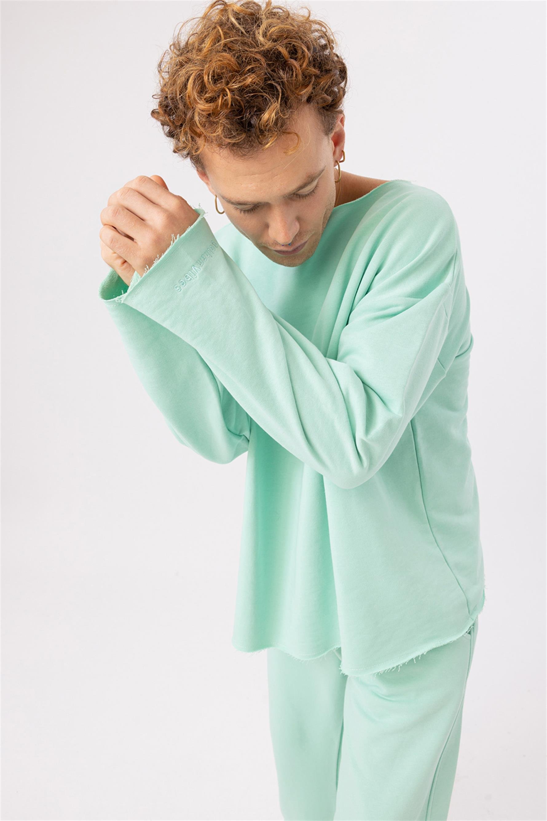 Erkek Calm Mint Oversize Sweatshirt