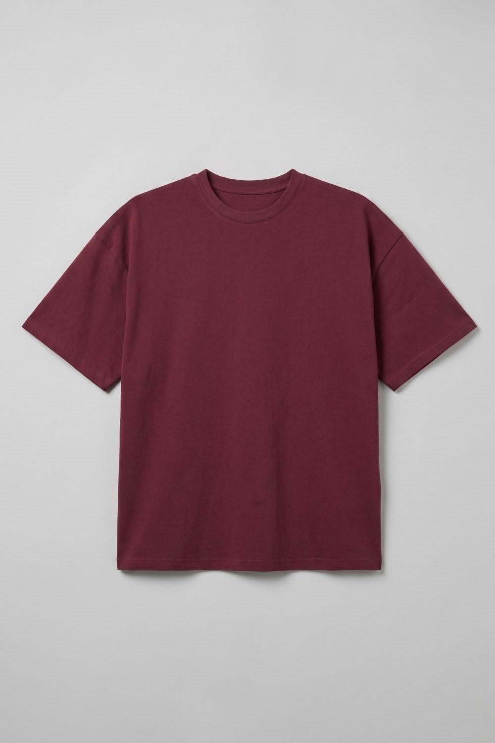 Erkek Chill Boxy Premium Bordo T-Shirt