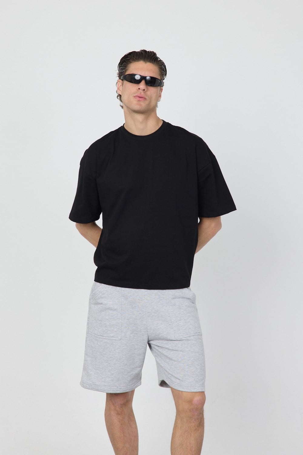 Erkek Chill Boxy Premium Siyah T-Shirt