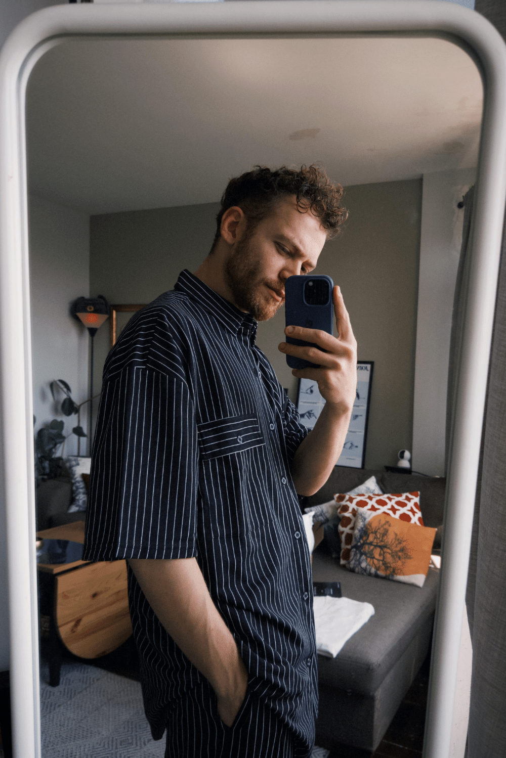 Erkek Çizgili Siyah Takım