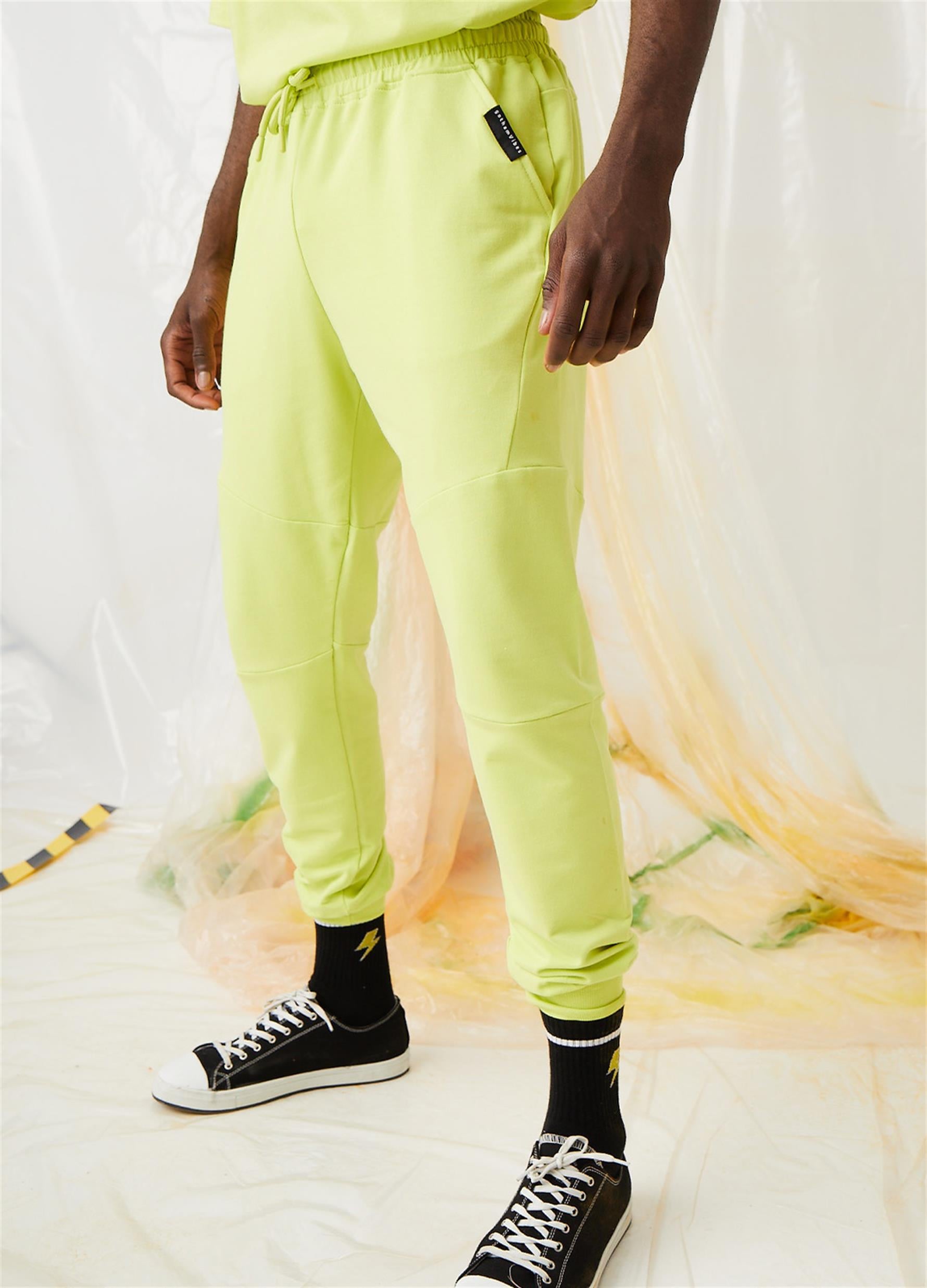 Erkek Equality Jogger Neon Sarı Eşofman Altı