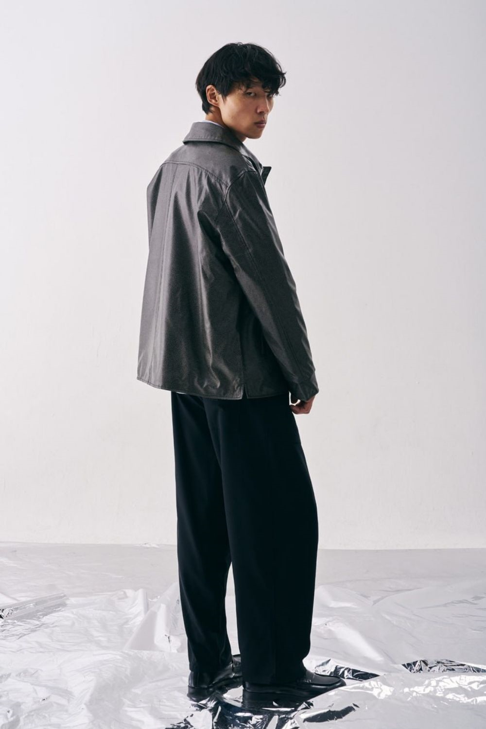 Erkek Vintage Füme Deri Ceket