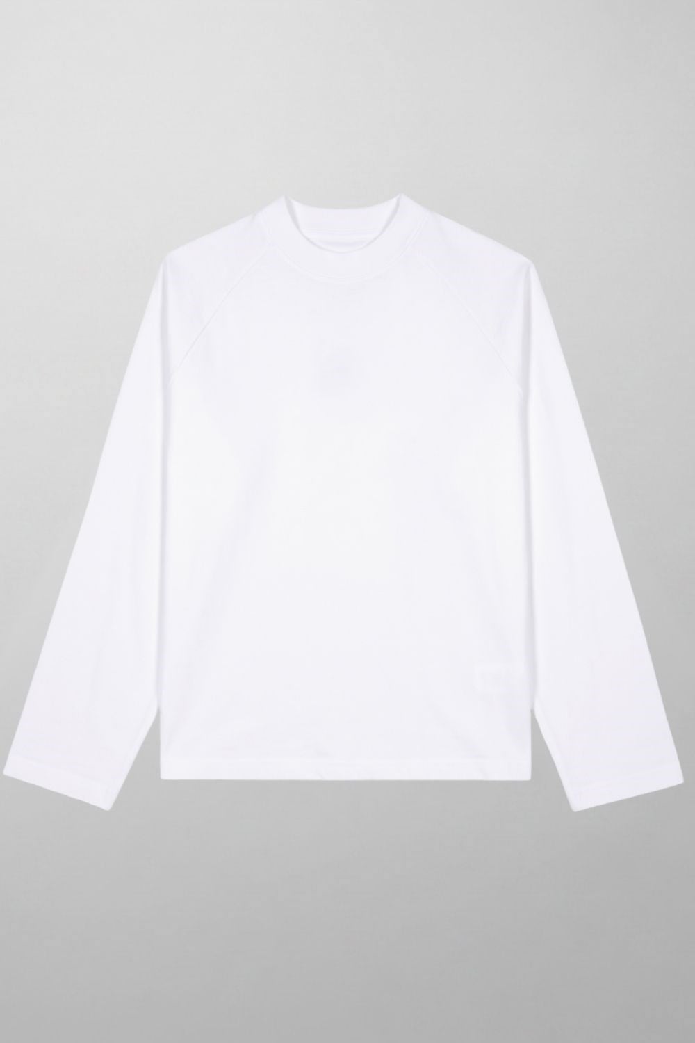Erkek Reglan Uzun Kollu Beyaz T-Shirt