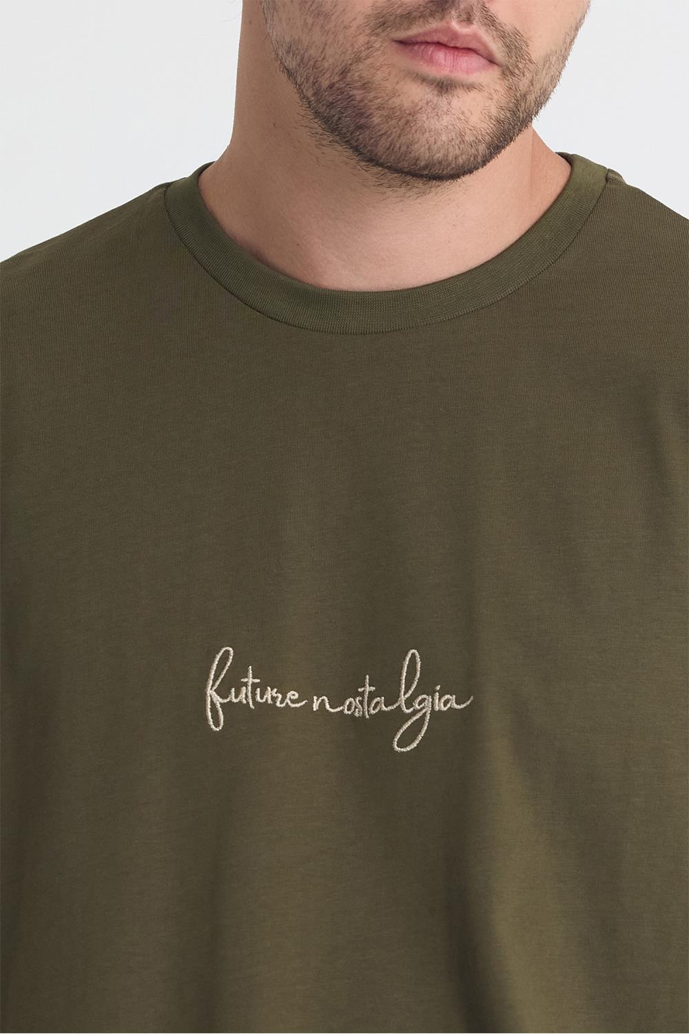 Erkek Relaxed 004 Oversize Haki T-Shirt