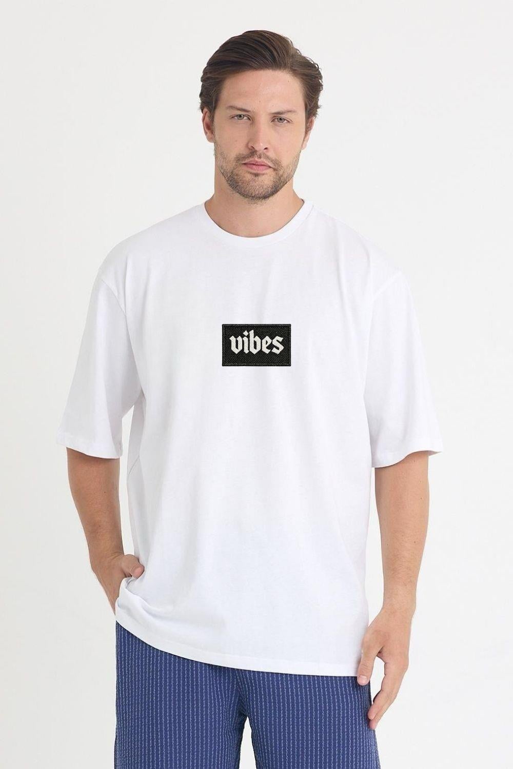 Erkek Relaxed 010 Oversize Beyaz T-Shirt