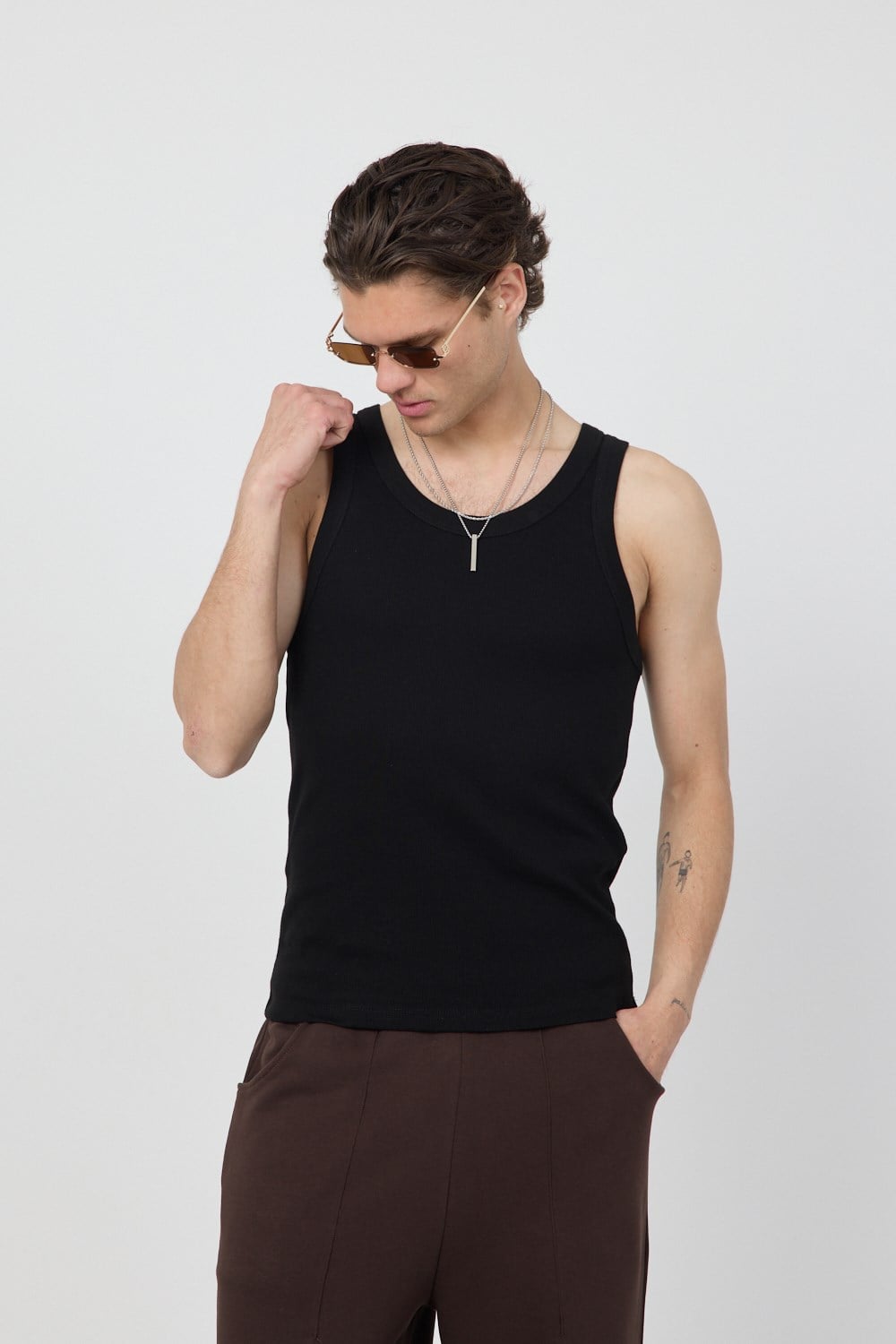 Erkek Tank Top Siyah Atlet