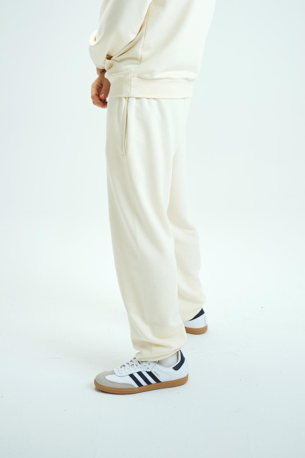 Erkek Timeless Jogger Krem Eşofman Altı