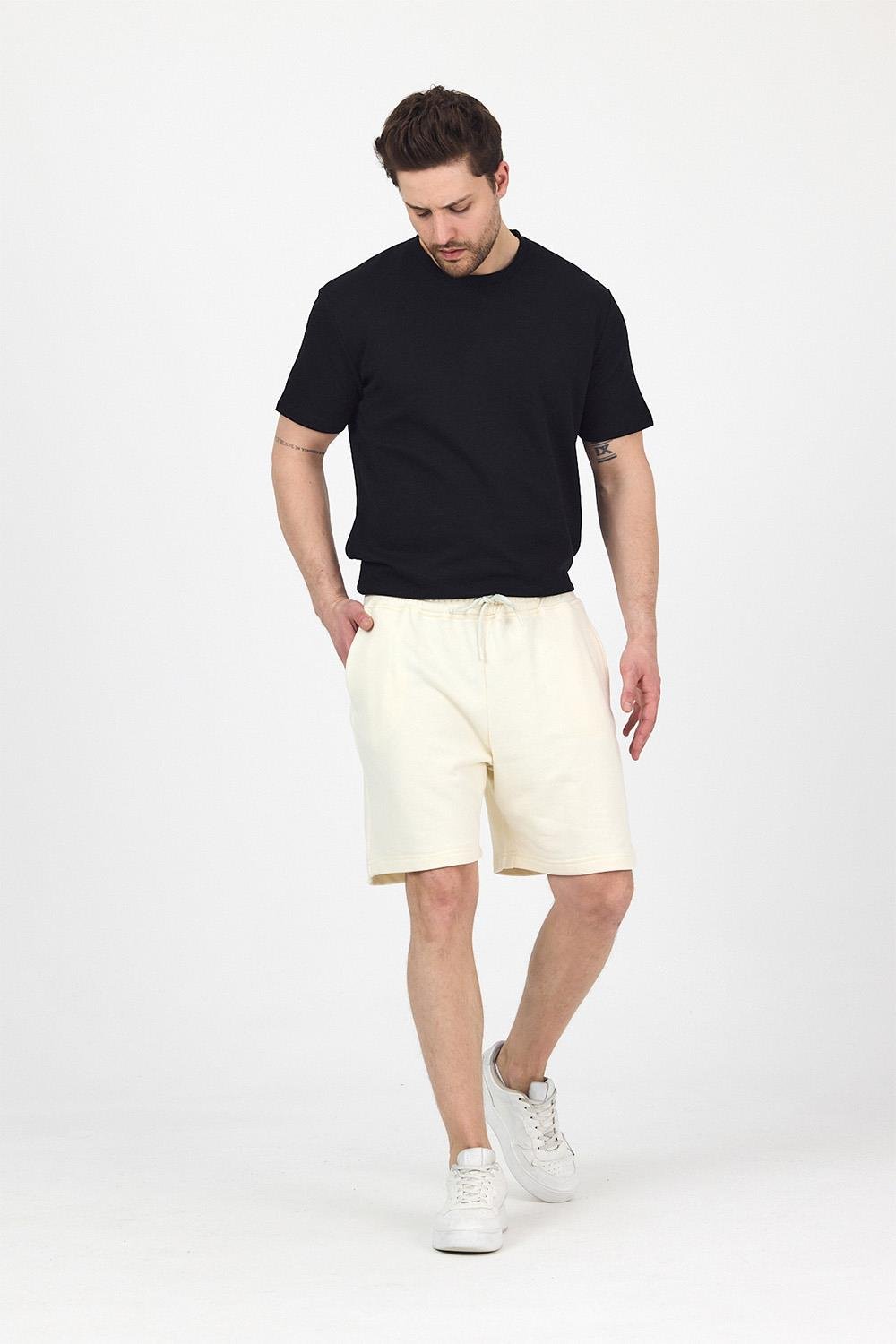 Erkek Timeless Krem Şort