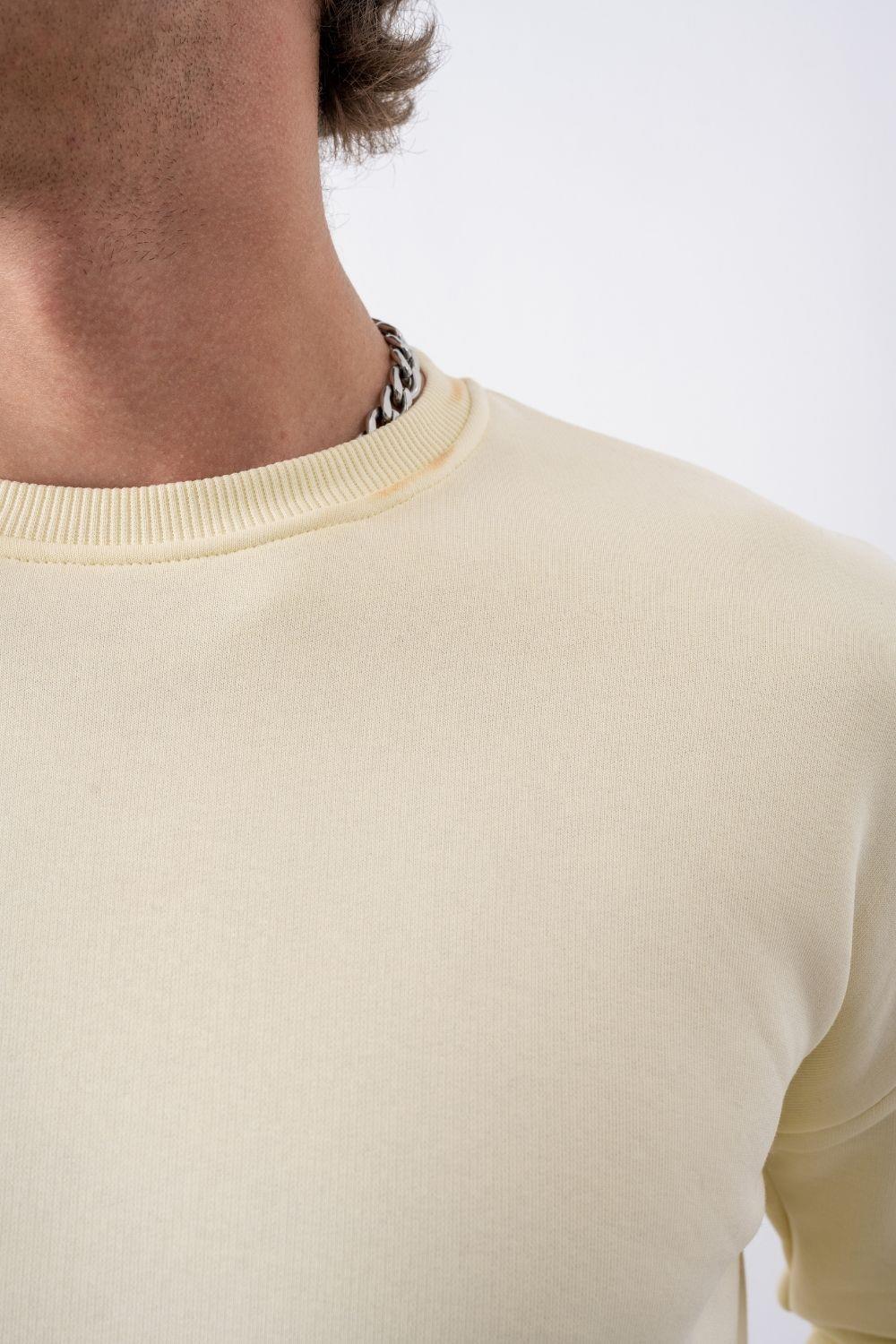 Erkek Vibe Oversize Krem Sweatshirt