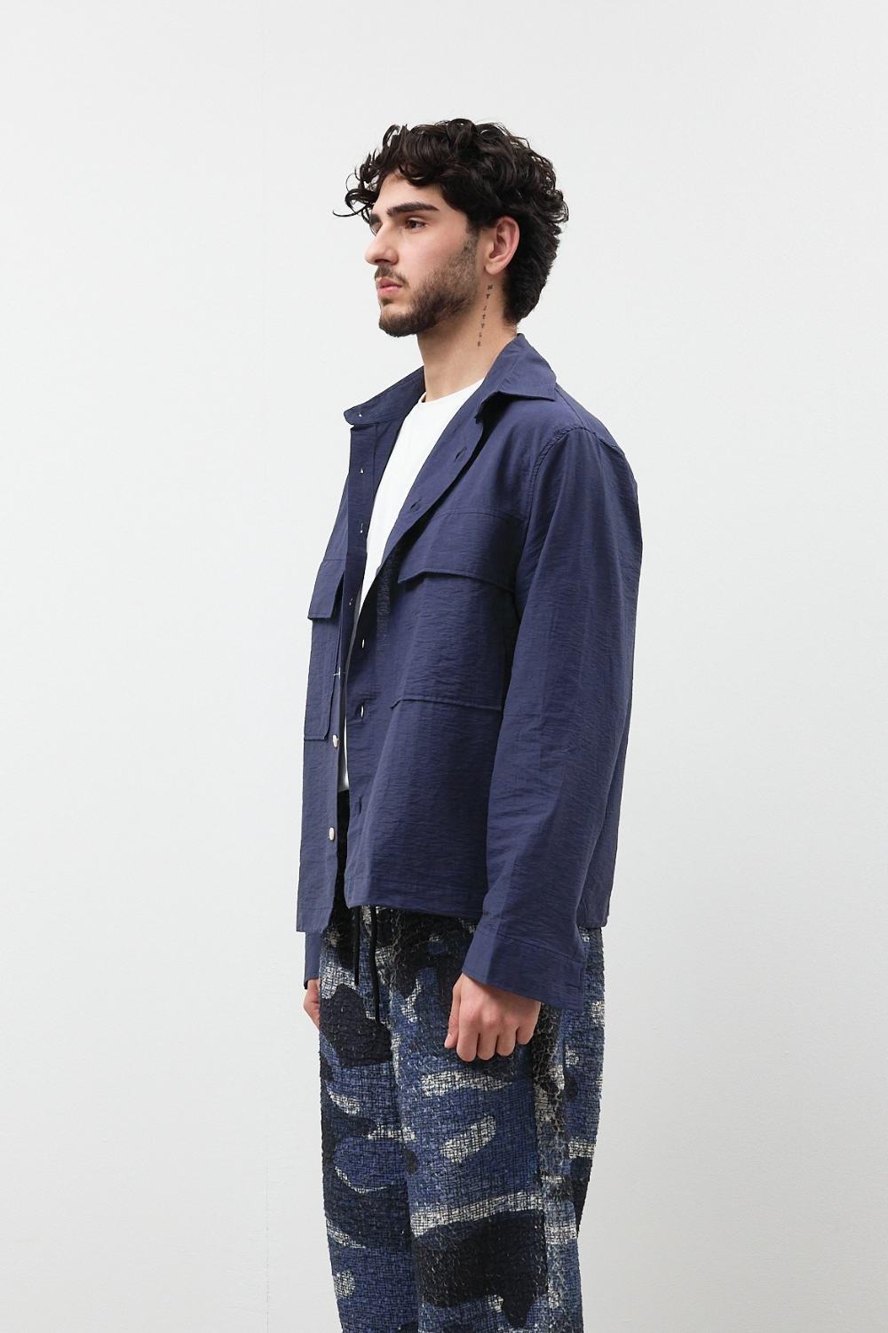 Erkek Gömlek Ceket Lacivert