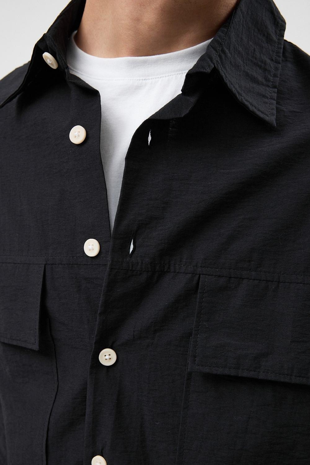 Erkek Gömlek Ceket Siyah