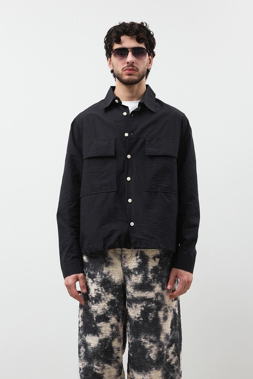 Erkek Gömlek Ceket Siyah