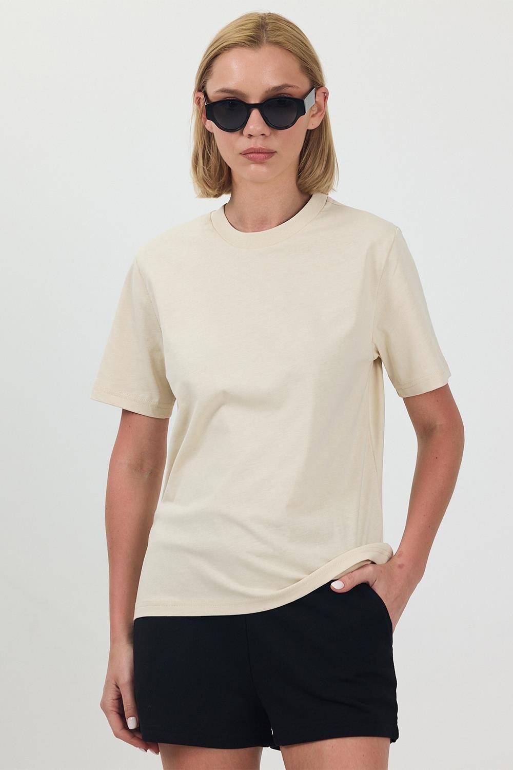 Kadın Basic 5li Paket T-Shirt