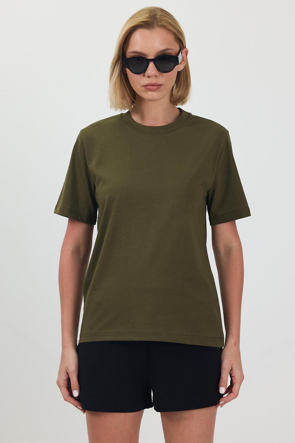 Kadın Basic 5li Paket T-Shirt