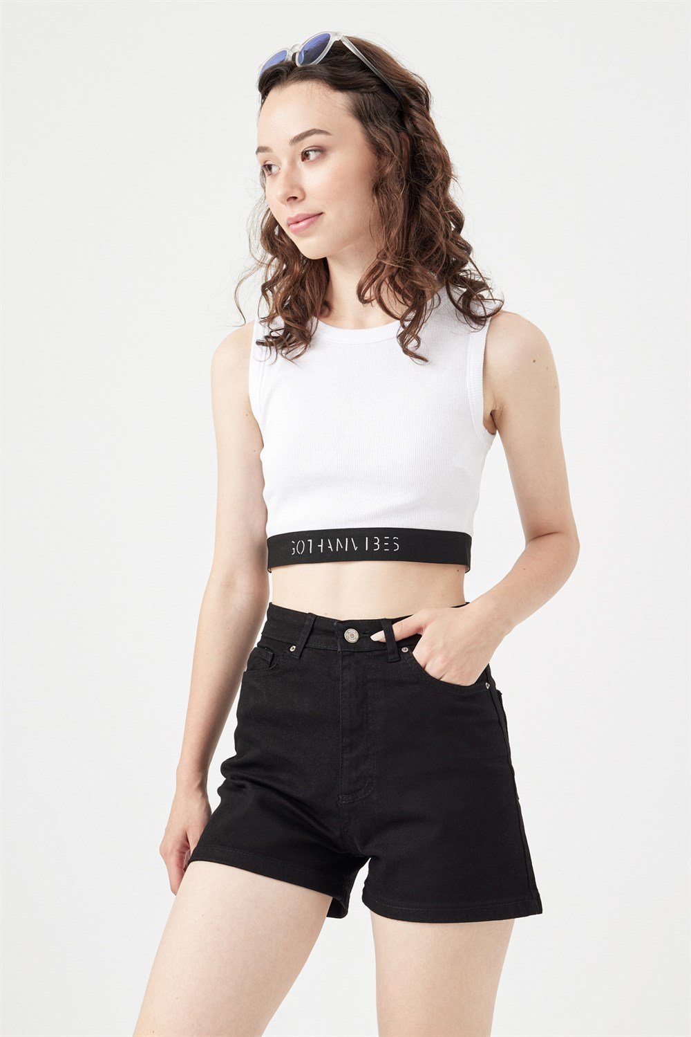 Kadın Bisiklet Yaka Beyaz Büstiyer