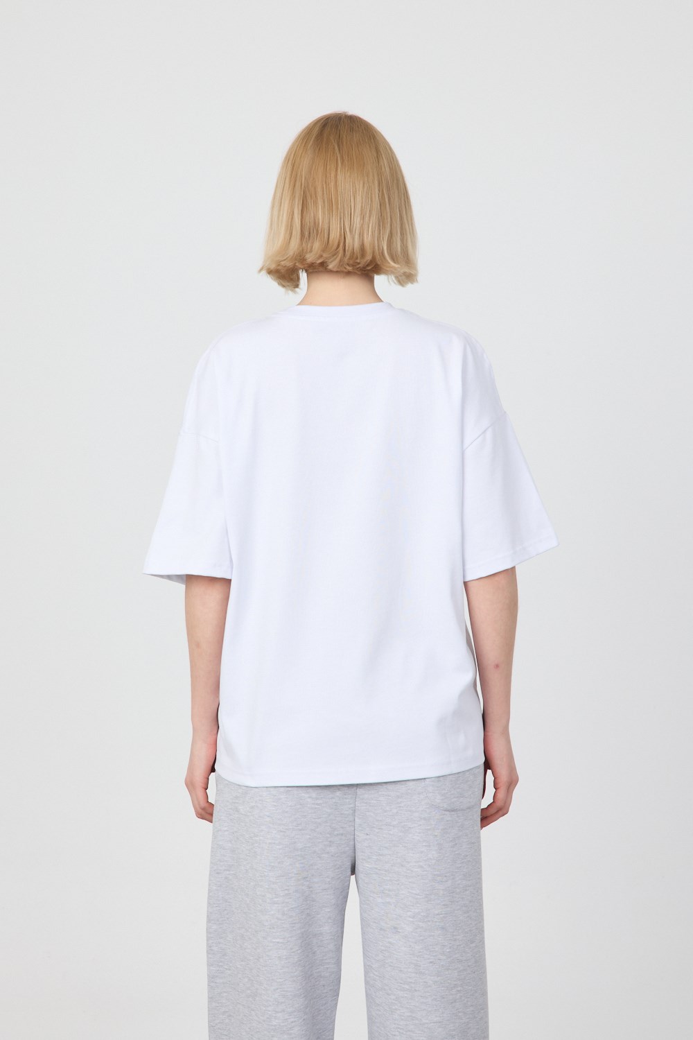 Kadın Chill Oversize Premium Beyaz T-Shirt