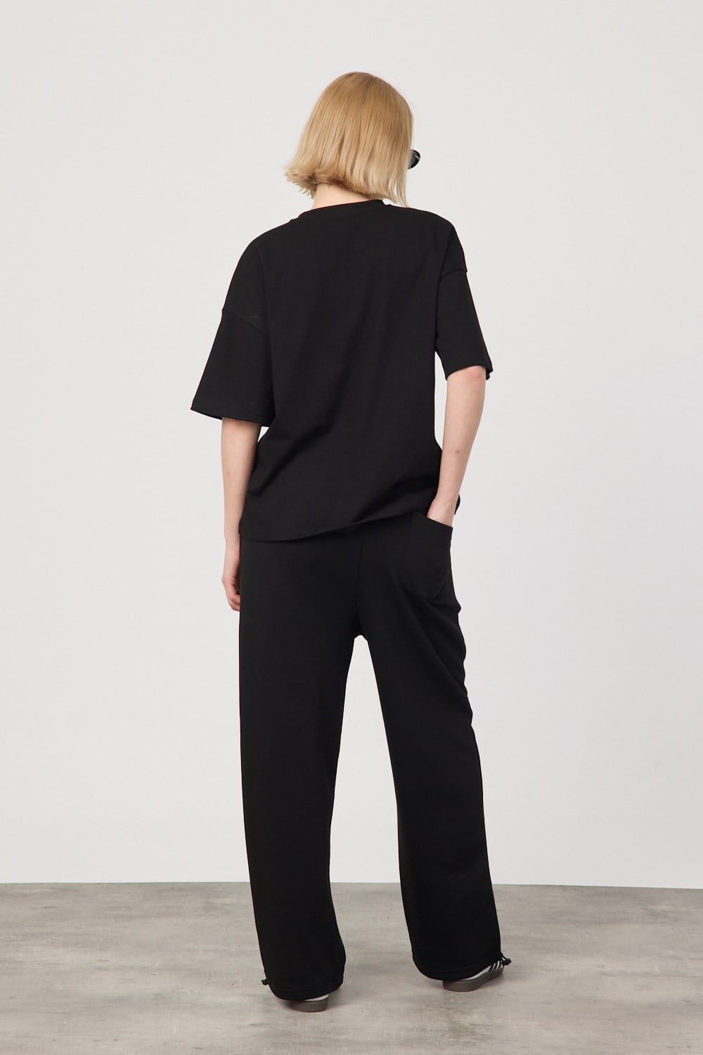 Kadın Chill Oversize Premium Siyah T-Shirt