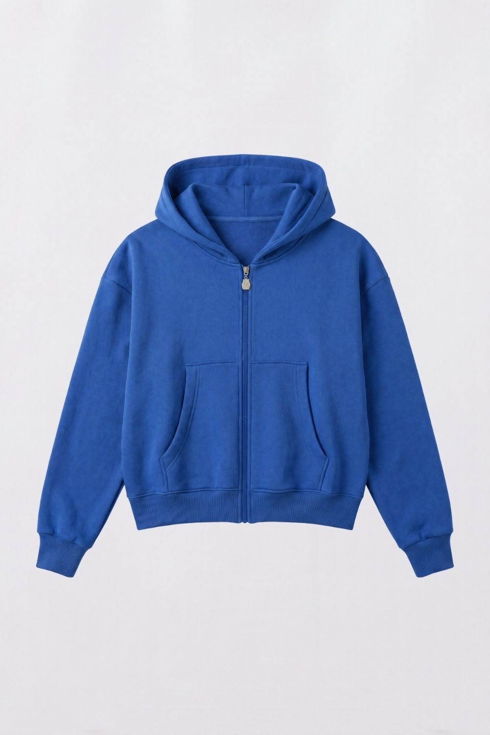 Kadın Chill Oversize Saks Fermuarlı Sweatshirt