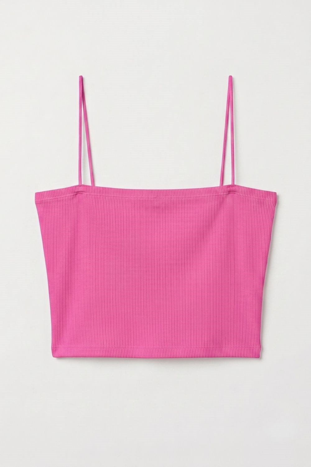 Kadın Fuşya Fitilli İp Askılı Crop Top