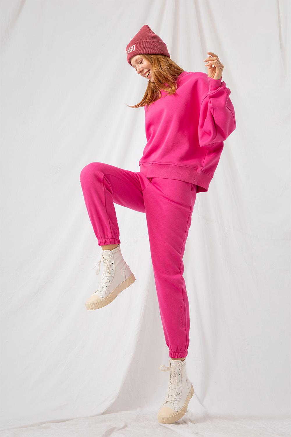 Kadın Jogger Fuşya Eşofman Altı