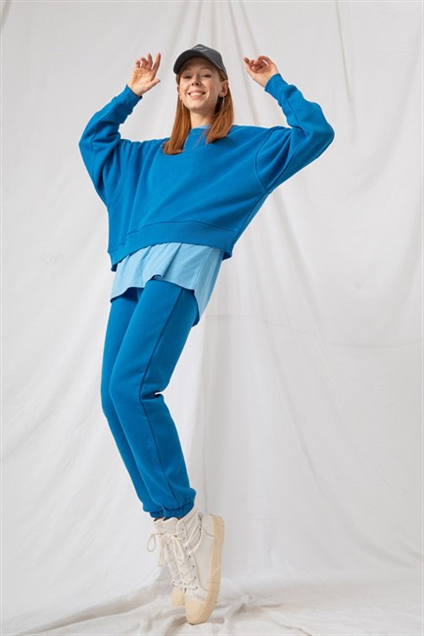 Kadın Jogger Mavi Eşofman Altı