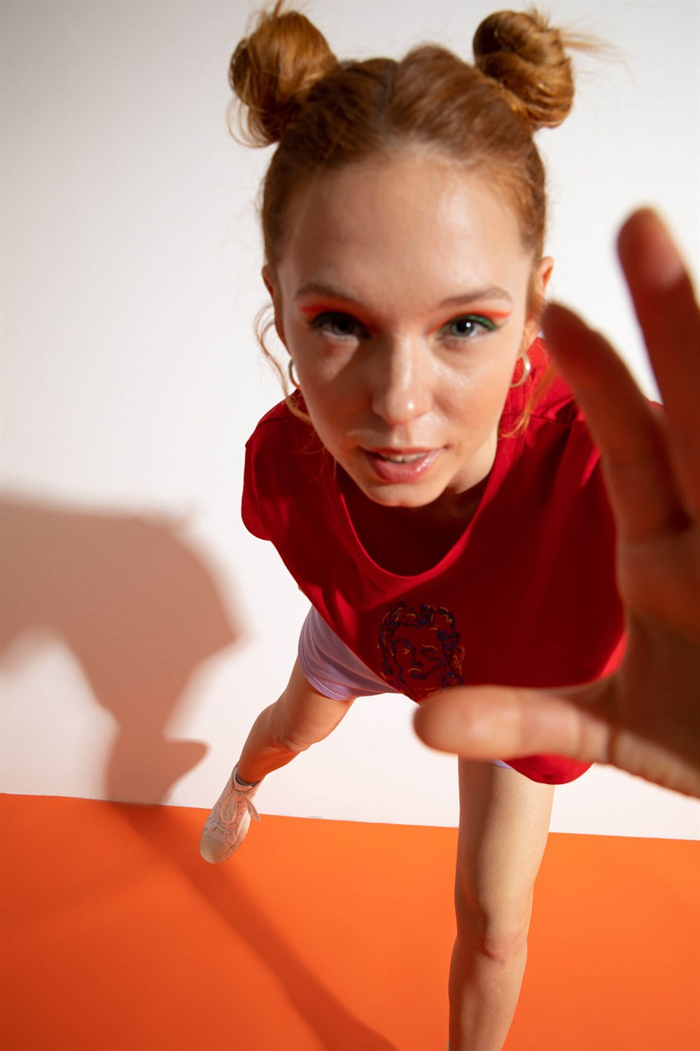 Kadın Kısa M.M. Kırmızı T-Shirt