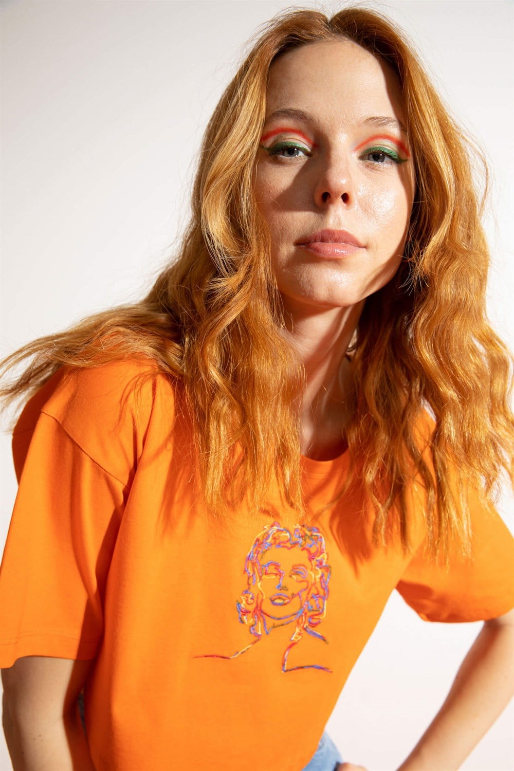 Kadın Kısa M.M. Turuncu T-Shirt
