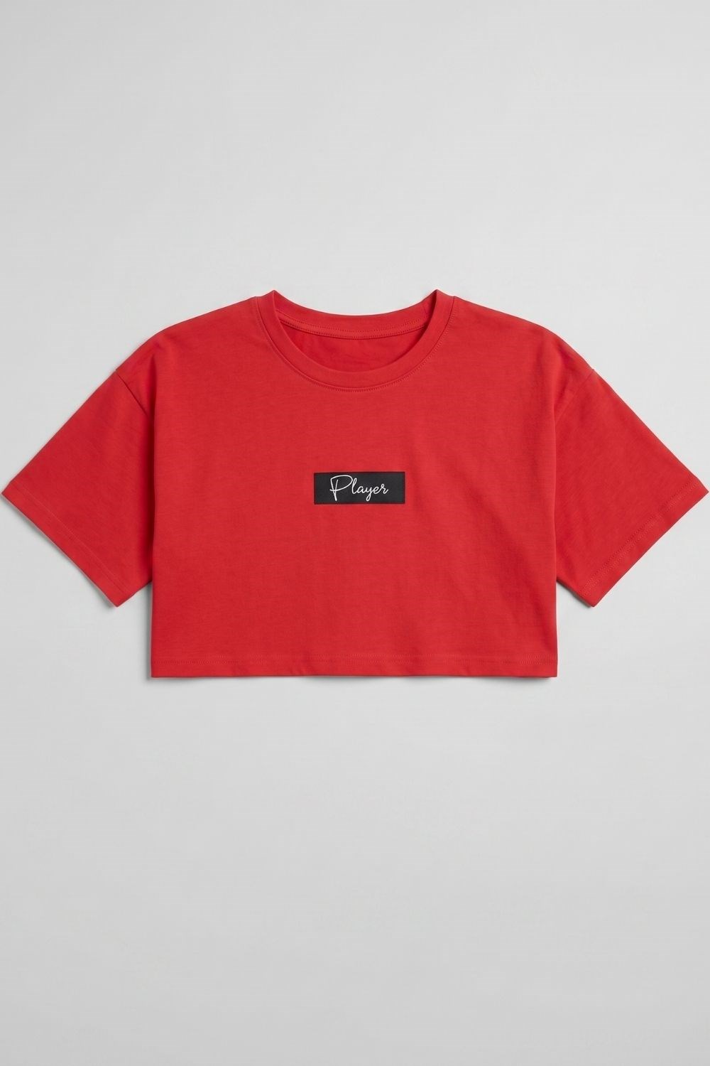 Kadın Kısa Player Kırmızı T-Shirt