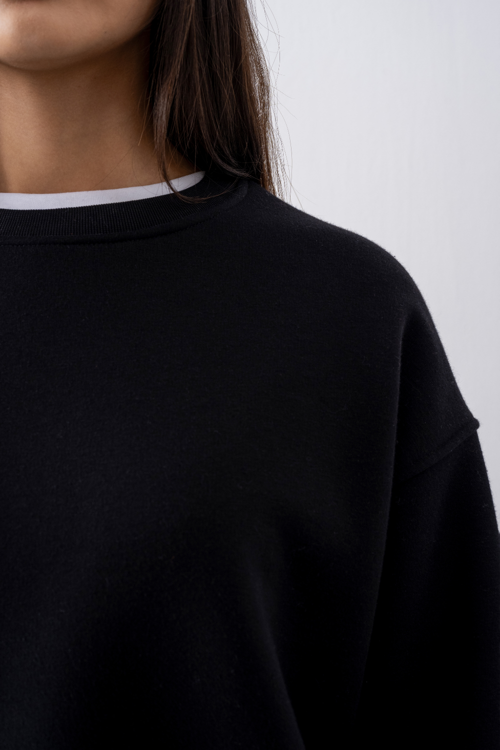 Kadın Vibe Oversize Siyah Sweatshirt