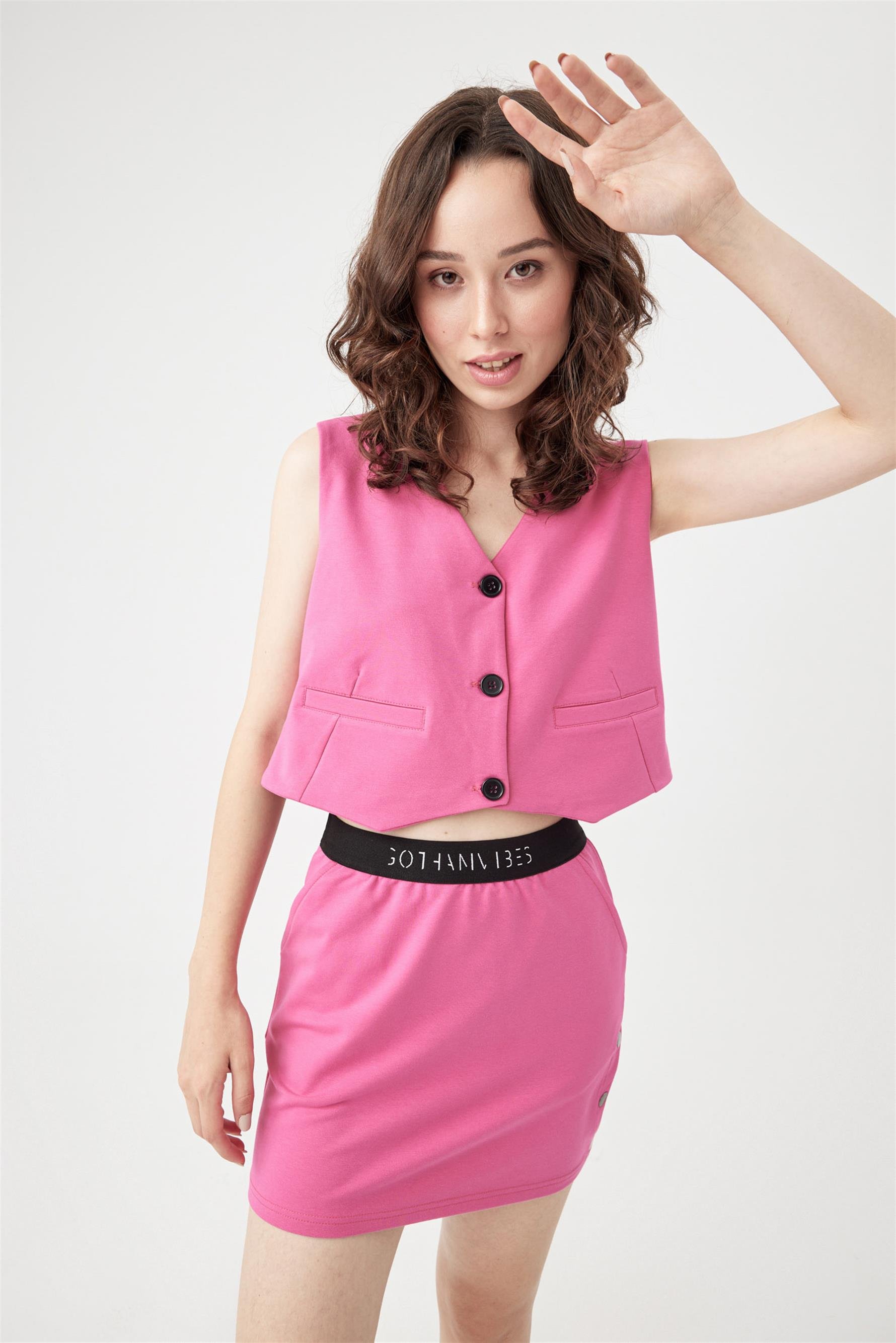 Kadın Viber Fuşya Yelek