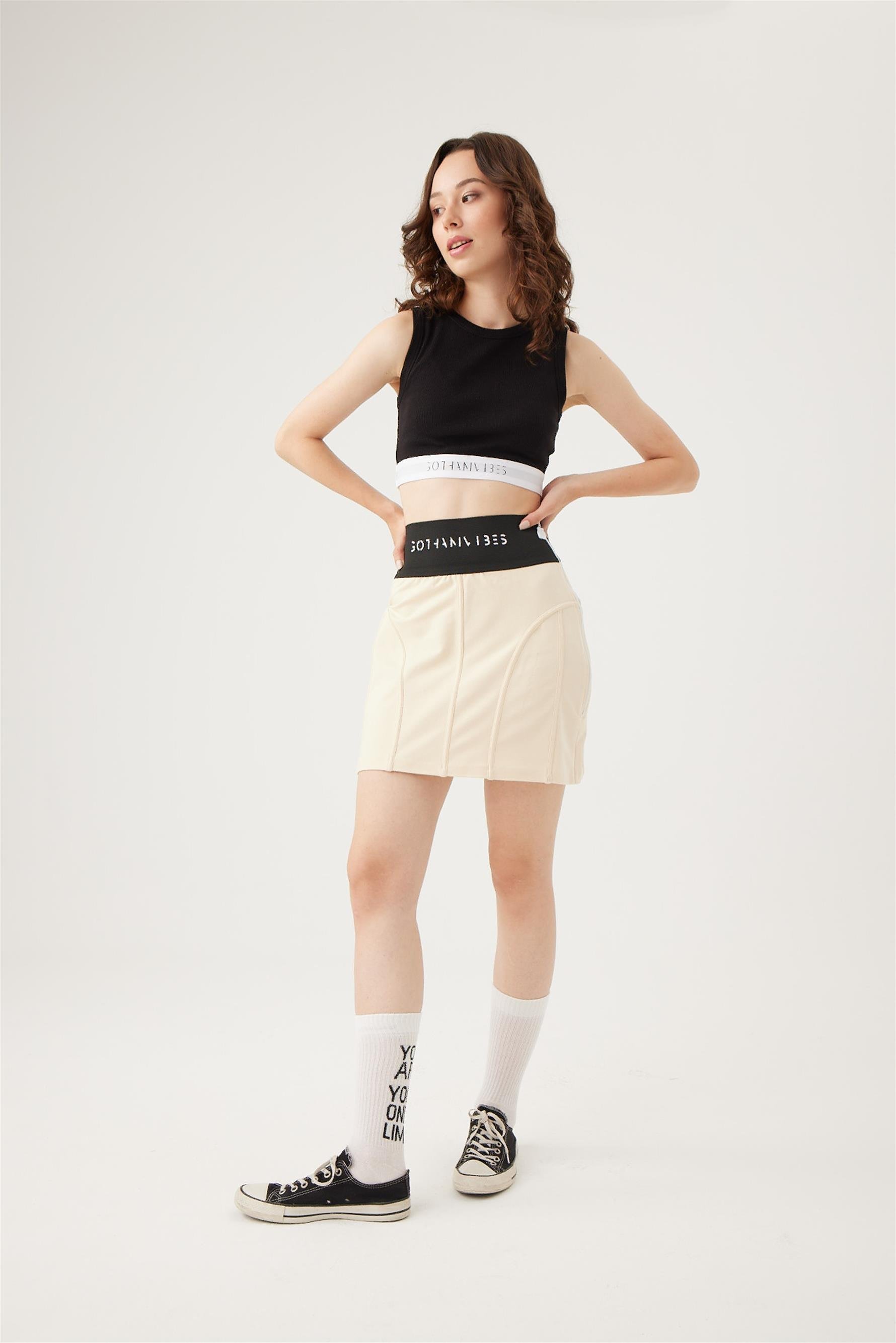 Kadın Viber Krem Etek