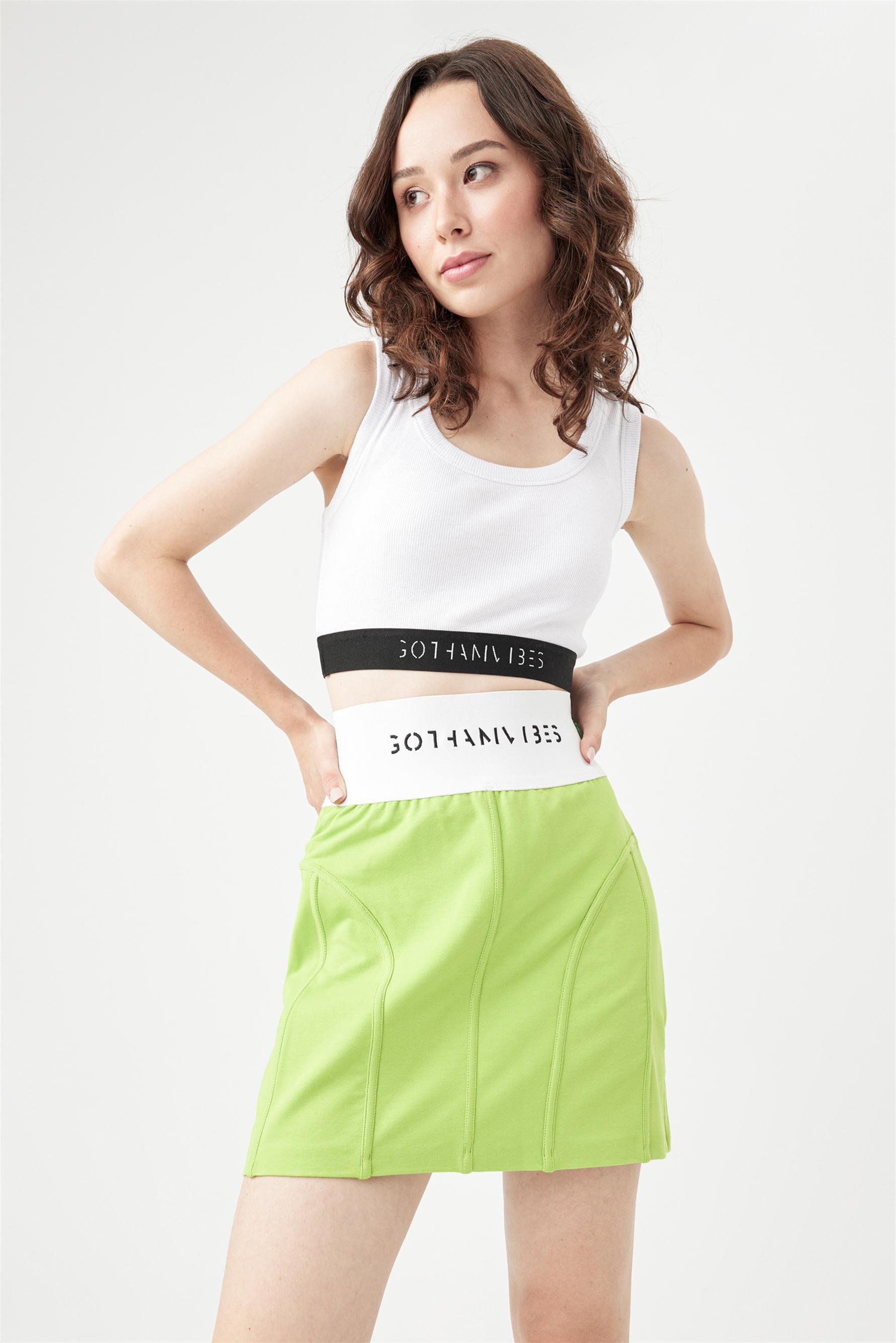 Kadın Viber Lime Yeşili Etek