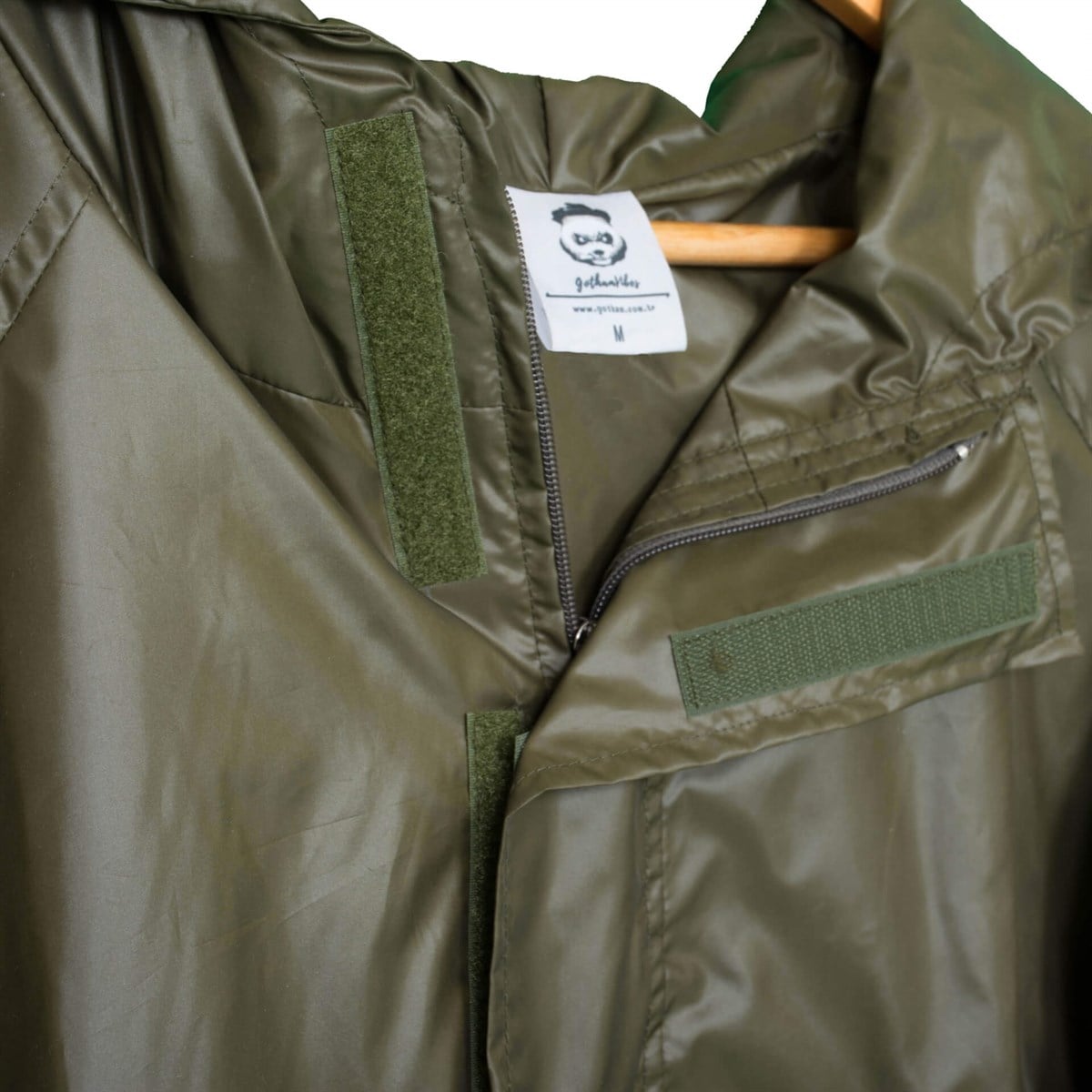 Erkek Haki Yağmurluk