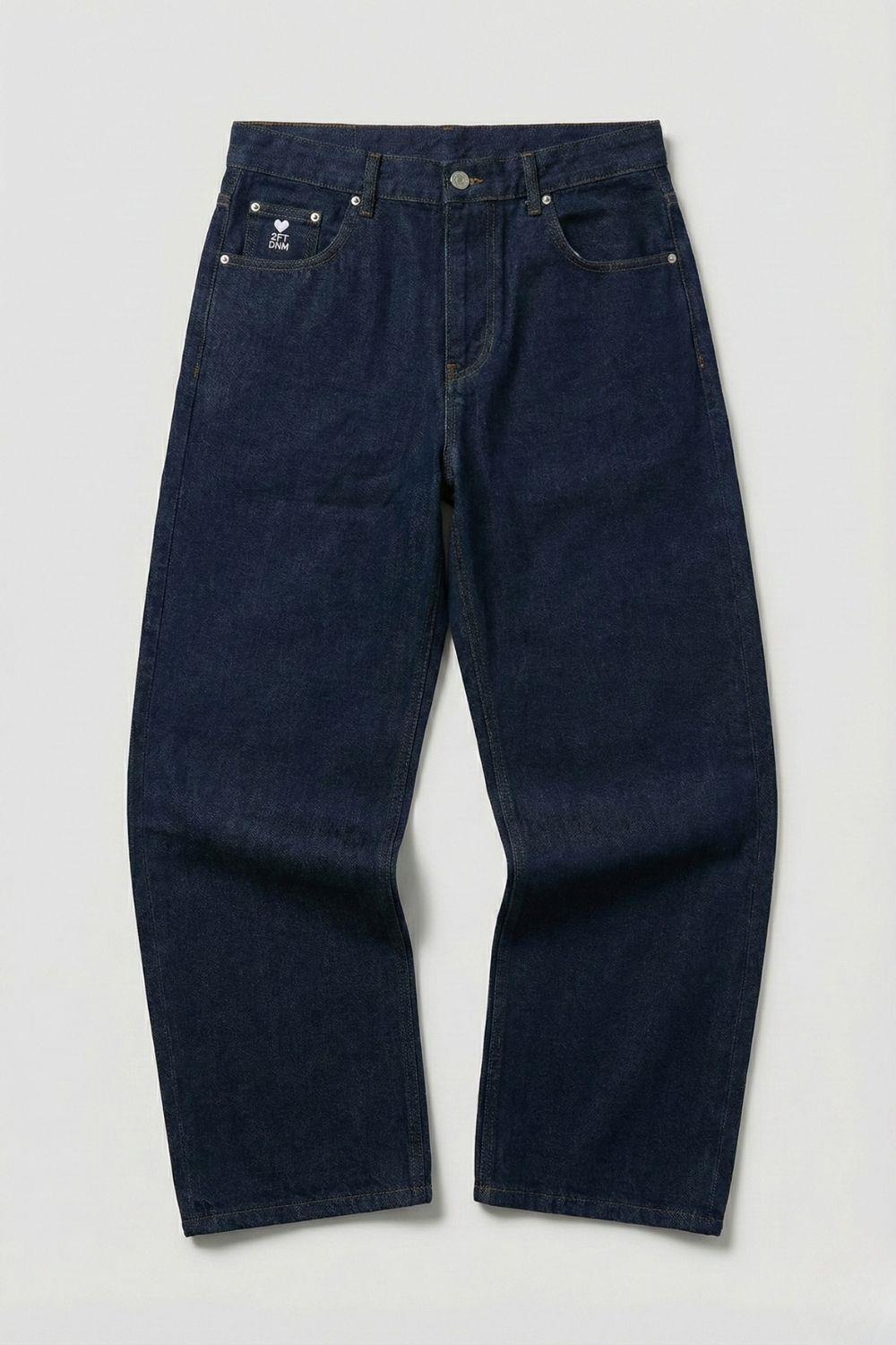 Erkek Loose Fit Mavi Kot Pantolon