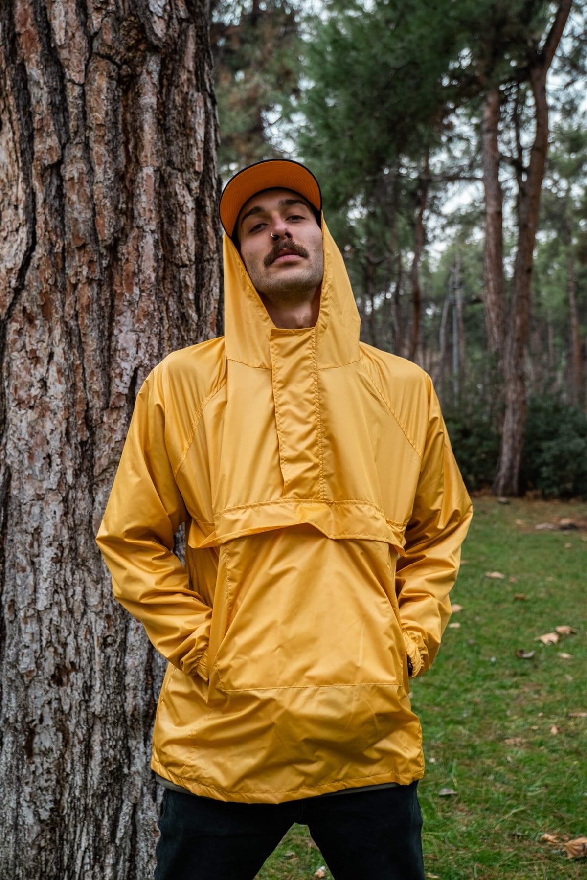 Erkek Hardal Yağmurluk