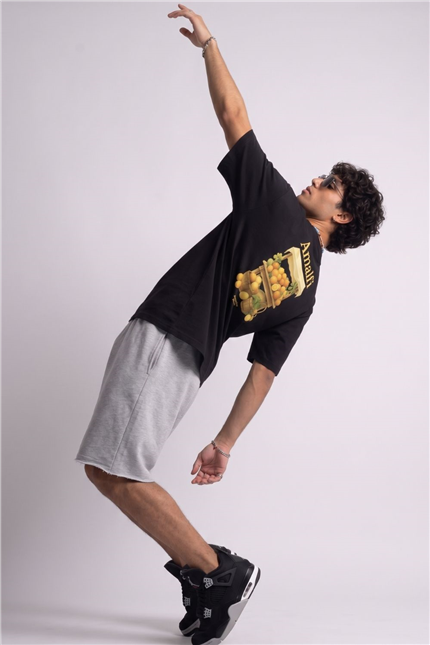 Amalfi Oversize Siyah T-Shirt