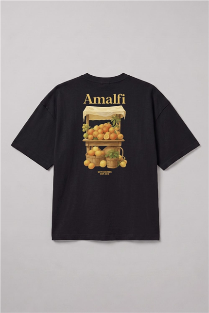 Amalfi Oversize Siyah T-Shirt