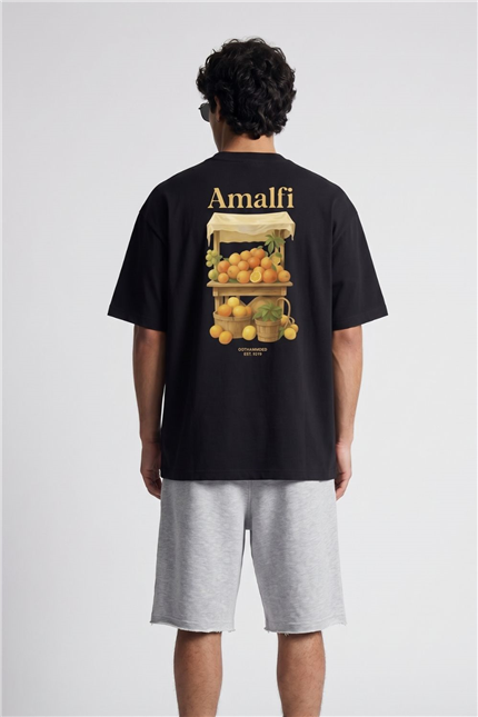 Amalfi Oversize Siyah T-Shirt