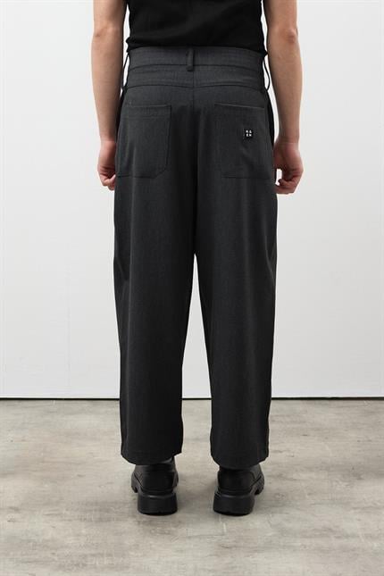 Erkek Antrasit Premium Pileli Kumaş Pantolon