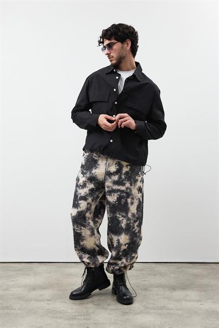 Erkek Ayarlanabilir Paça Desenli Baggy Eşofman Alt 002