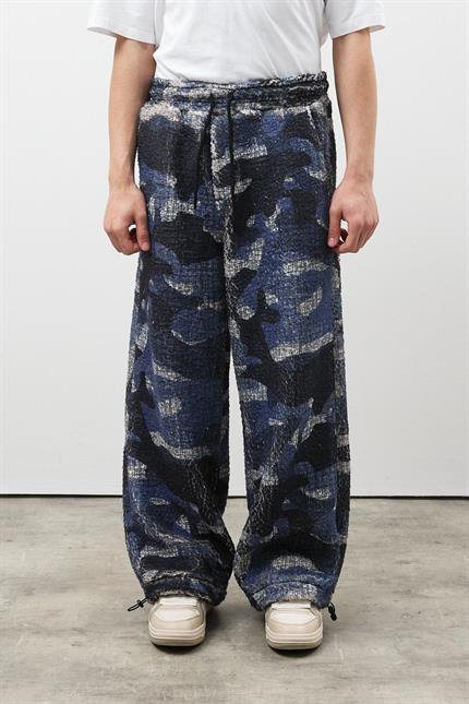 Erkek Ayarlanabilir Paça Desenli Baggy Eşofman Alt 001