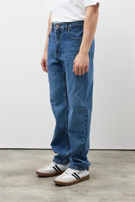 Erkek Baggy Koyu Mavi Kot Pantolon