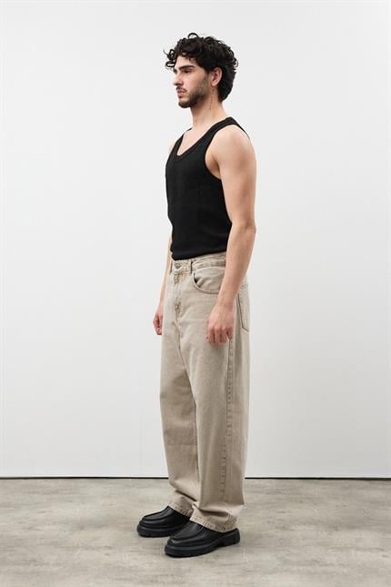 Erkek Basic Tank Top Siyah T-Shirt