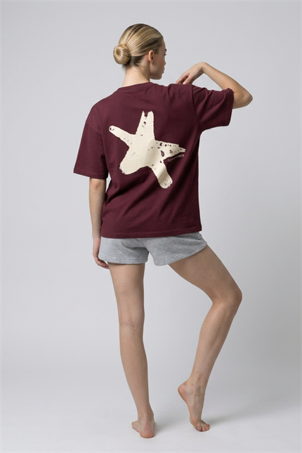 Boxy Star Bordo Premium T-Shirt