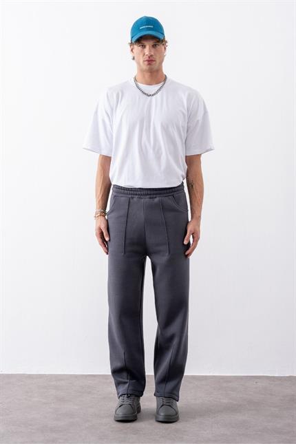 Erkek Baggy Chill Antrasit Eşofman Altı